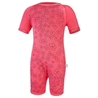 Overal tenká krátka tlač Outlast® UPF 50+ jahodový, kvietky