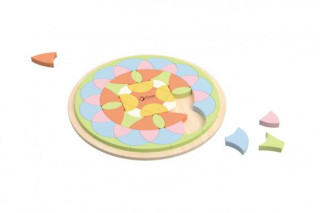 Skladačka/vkladačka mandala drevo 71 ks