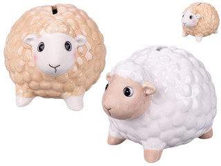 Pokladnička ovečka porcelánová 12x10x9 cm