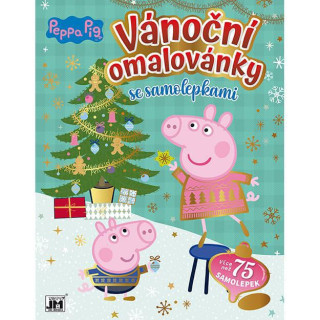 Vianočné omaľovánky so samolepkami Prasiatko Peppa