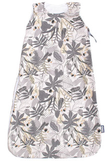 Letný spací vak so zipsom na boku koala sivá