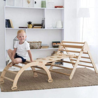 Montessori piklerový set, Large Natural Wood