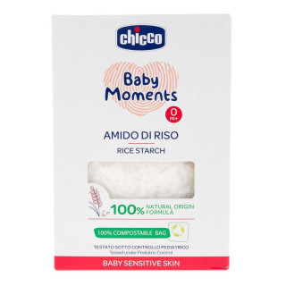 Škrob detský ryžový do kúpeľa upokojujúci Baby Moments Sensitive 100% bio 250 g Chicco