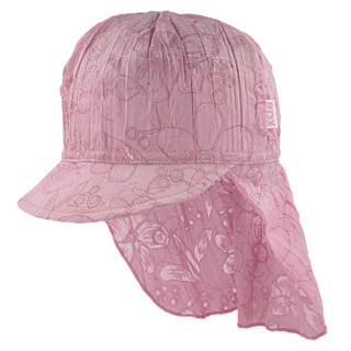Ľahká dievčenská šiltovka so záclonkou ružová kvetina RDX