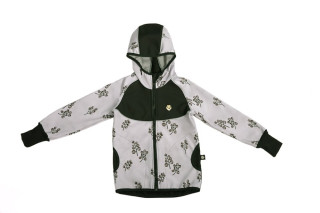Detská Soft bunda Grey Blooms Emitex