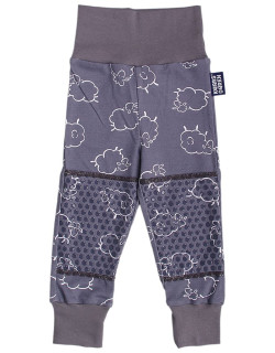 Protišmykové nohavice pre deti na lezenie Ovečka šedé veľ. 86