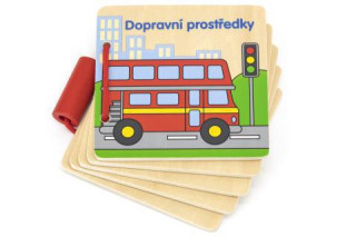 Drevená knižka - dopravné prostriedky