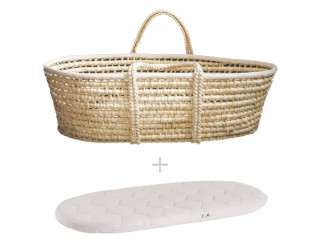 Mojžišov košík pre bábätko Corn Natural + matrac Basic Ahojbaby