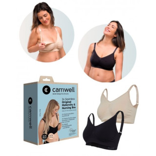 2x Original materská a dojčiaca podprsenka béžová a čierna Carriwel