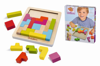 Drevená hra skladanie tvarov