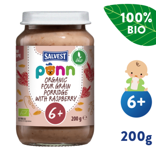 Pohárik Salvest Ponn BIO Maliny s cereáliami (200 g) 6m+