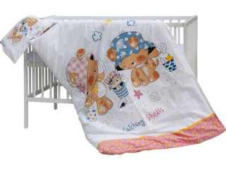 Detská postieľka s kompletnou výbavou 120 x 60 cm, Palpy Scarlett