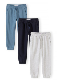 Chlapčenské tepláky slim-fit 3pack Mix farieb sv. modrá Minoti
