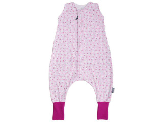Letný spací vak s nožičkami, bambus ružový zajac