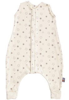 Letný bio spací vak s nožičkami šedej hviezdičky Kaarsgaren