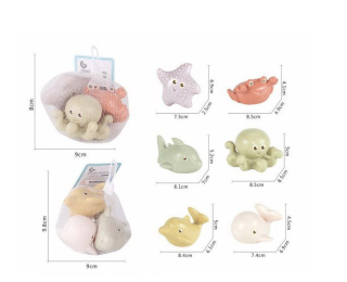 Zvieratká z oceánu eko plast set 3 ks 7 cm