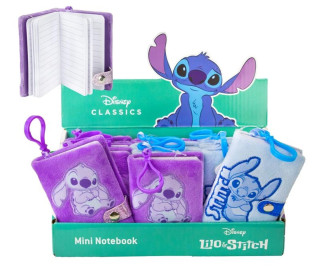 Zápisník mini plyšový prívesok Lilo & Stitch 2 farby