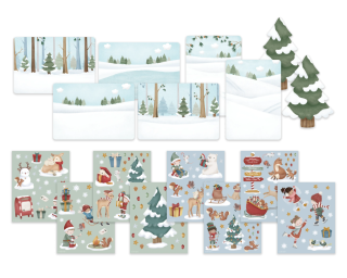 Sada so samolepkami Vianočné prianie Little Dutch