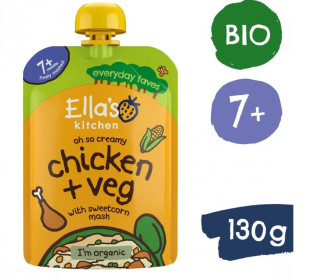 Ella's Kitchen BIO Kuriatko s kukuričnou kašou (130 g)