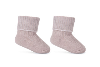 Dojčenské ponožky vyhrňovacie béžové Be Snazzy