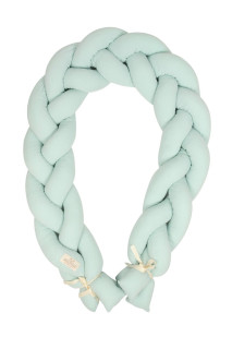 Mušelínový mantinel vrkoč 200 cm Babymatex – chránič do postieľky Mint