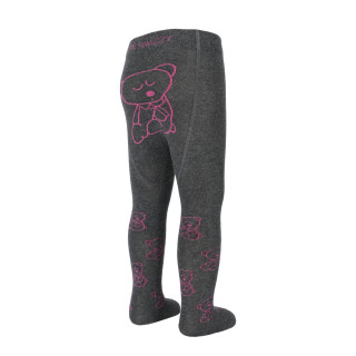 Pančucháče s protišmykom 3x ABS veľ. 80/86 tm. šedé s medvedíkmi Be Snazzy