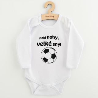 Detské body s potlačou New Baby Malé nohy, veľké sny!