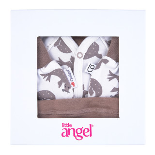 Novorodenecká sada BIO šmyk Outlast® Hnedý tuleň/oriešková Little Angel