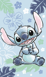 Uterák Lilo and Stitch "Ohana blue" 30 x 50 cm Jerry Fabrics