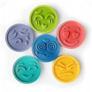 Puzzle, senzorické tvary - smajlíci, 6 ks