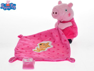 Peppa Pig Peppina zaspávač 11 cm plyšový ružový 0 m+