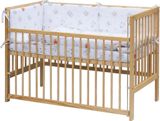 Detská postieľka s kompletnou výbavou 120 x 60 cm Labra Scarlett