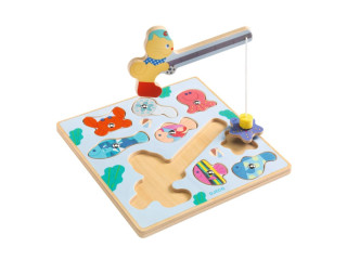 Vkladacie puzzle Rybolov s mačičkou Djeco