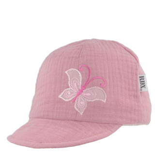 Dievčenské šiltovka mäkký šilt Motýľ ružová RDX