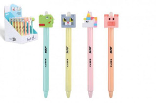 Guľôčkové pero gumovacie modré