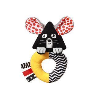 Kontrastné. zmyslová hrkálka Mouse Baby Ono