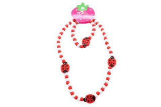 Náhrdelník + náramok lienky