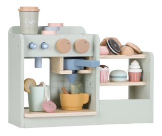 Kávovar drevený veľký s príslušenstvom Coffee House Little Dutch