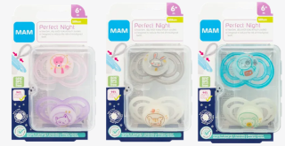 Cumlík Perfect Night silikón 6m+ MAM so sterilizačným boxom