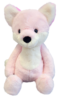 Líška ružová plyšová 41 cm