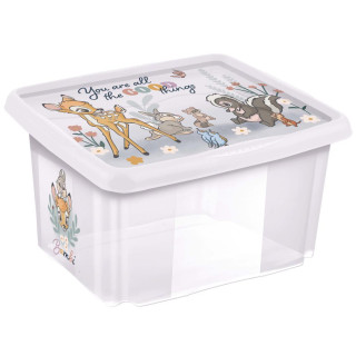 Úložný box s vekom 45 l "Bambi", Transparent