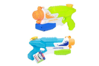 Vodná pištoľ striekacia plast 30 cm 2 farby