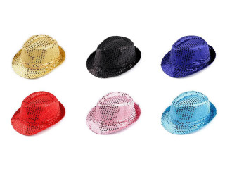 Karnevalový klobúk s flitrami