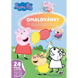 Omaľovánky A4 so samolepkami Prasiatko Peppa