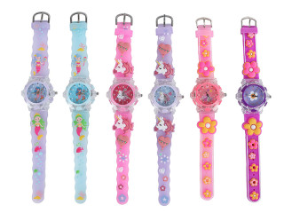 Glamour hodinky náramkové analógové dievčenské na batérie so svetlom