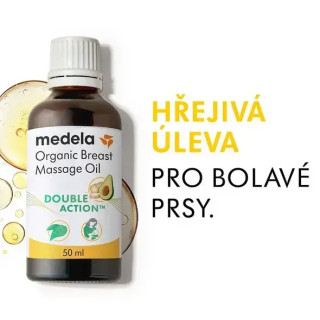 Organický masážny olej na prsia, 50 ml Medela