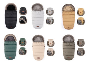 Set zimný fusak Comfy 4 v 1 + rukavice na kočík Furry Petite & Mars