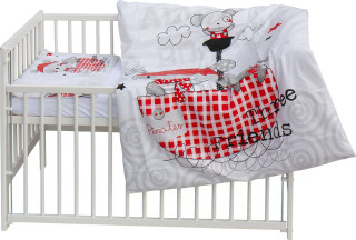 Detská postieľka s kompletnou výbavou Scarlett 120 x 60 cm - Bandy