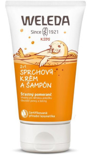 2v1 Sprchový krém a šampón Šťastný pomaranč 150 ml Weleda