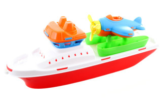 Loď s lietadlom 40 cm plastová